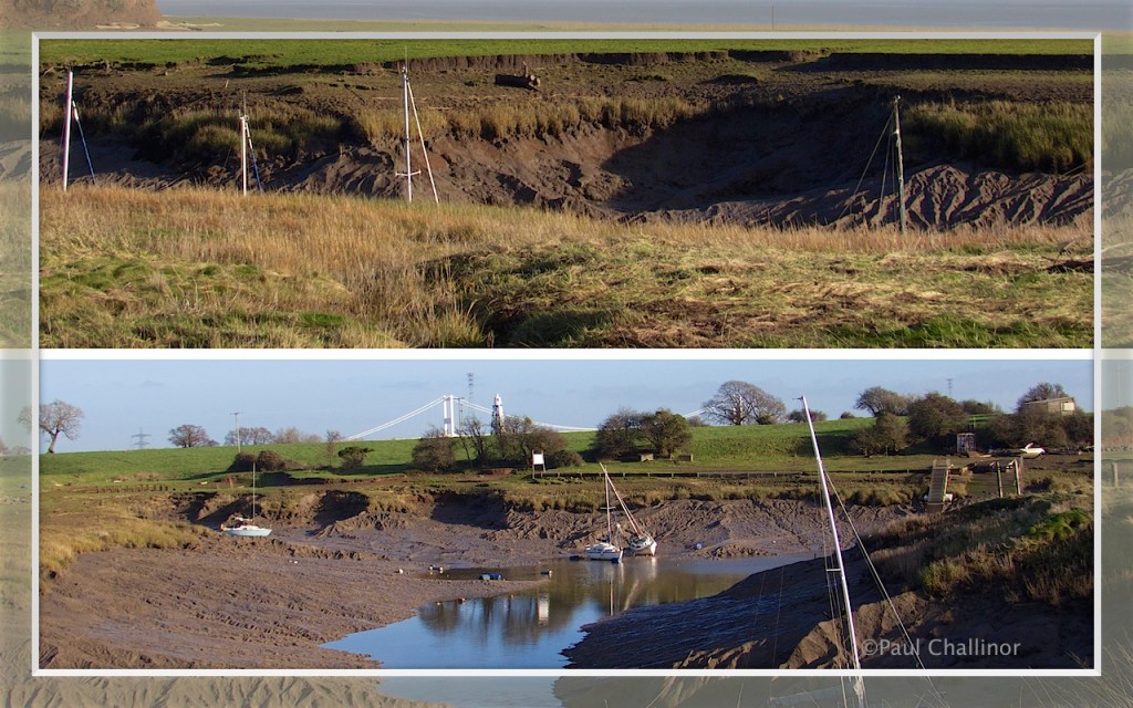 St Pierre Pill, showing how low the water gets in the harbour when the tide is out.