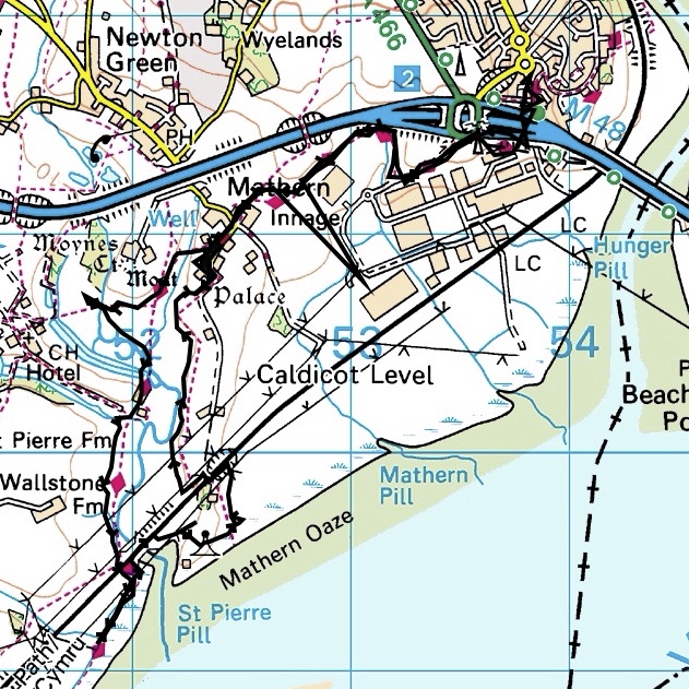 The track we took. I love my gadgets that give me images like this.