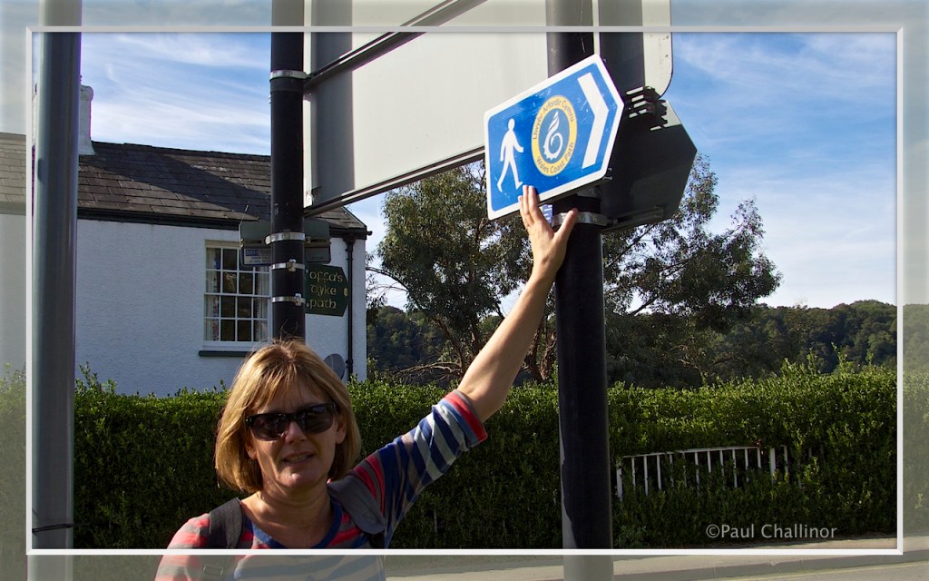 At the start of the path in Chepstow