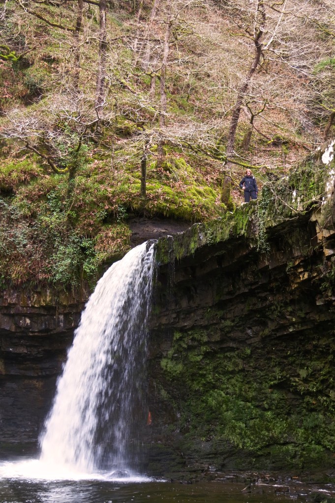 After lunch, Aunty posed at the top looking down. It puts the height of the water fall into perspective.