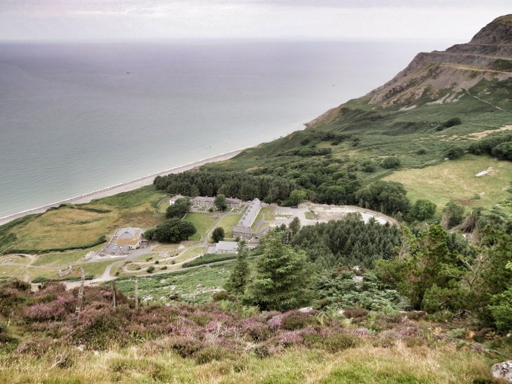 Looking down onto Nant Gwrtheyrn from the top.