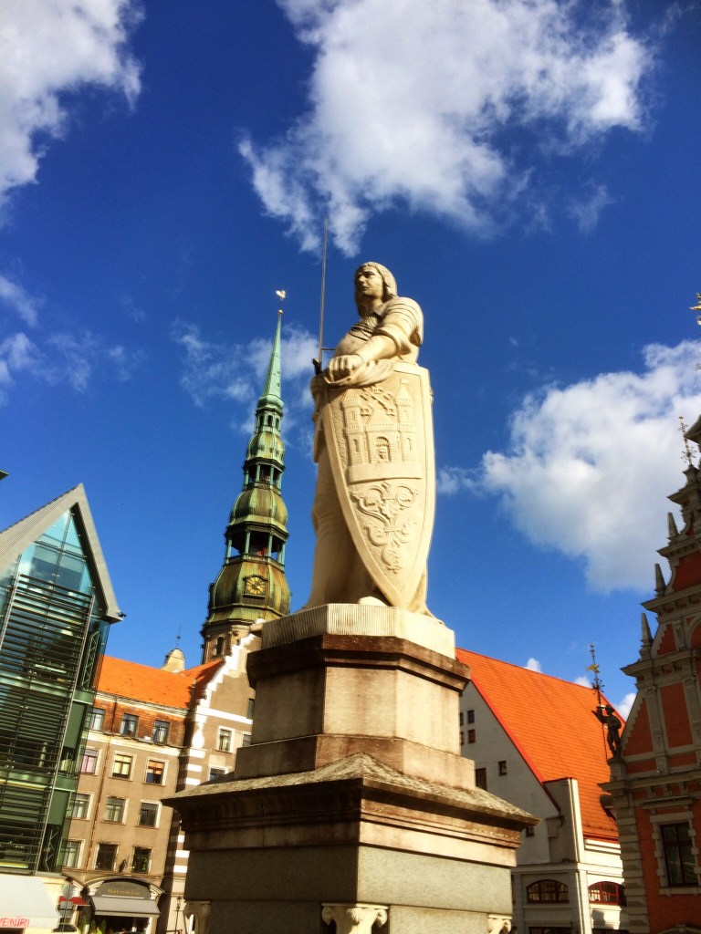 A Roland statue is something typical to be found in many old cities in Germany, central Europe and the Baltic States. This statue, depicting a kight with his sword, is seen as a symbol of medieval city rights and independence. 