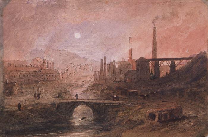 A painting of the steelworks near Brynmawr artist unknown (well to me at least).