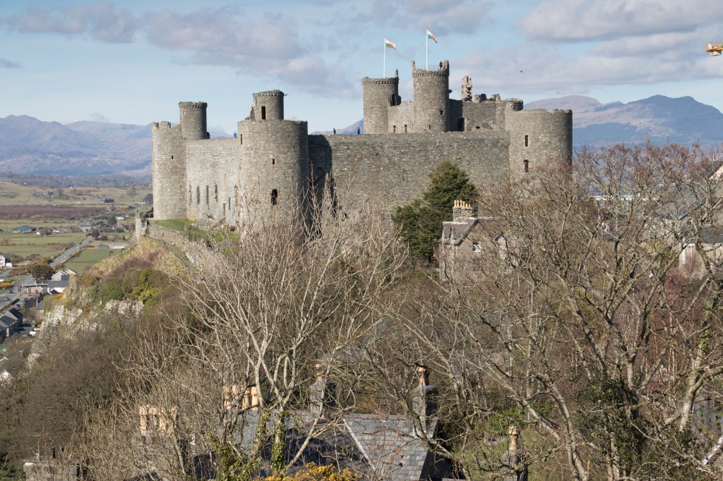 Harlech Castle from the west