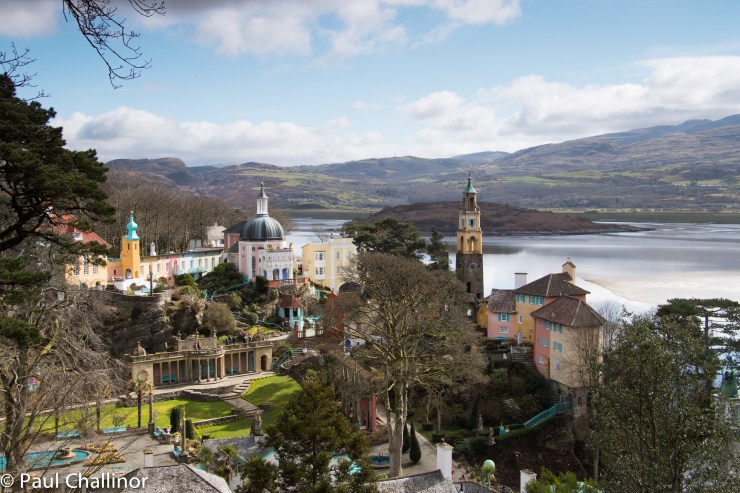 Looking down onto the village from high while in the bandstand - no music today though.