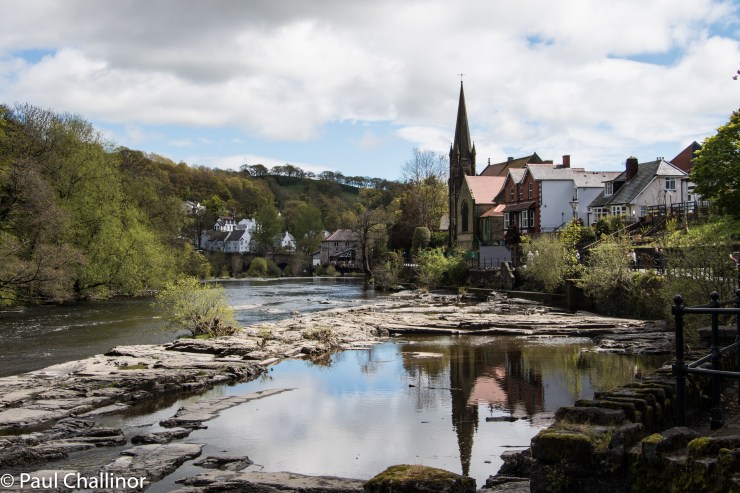 Looking back towards the town from up-river