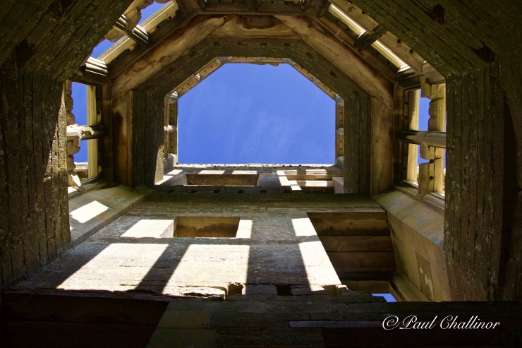 Looking up through the floors.