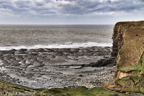 Nash Point Beach The beach below the Lighthouses