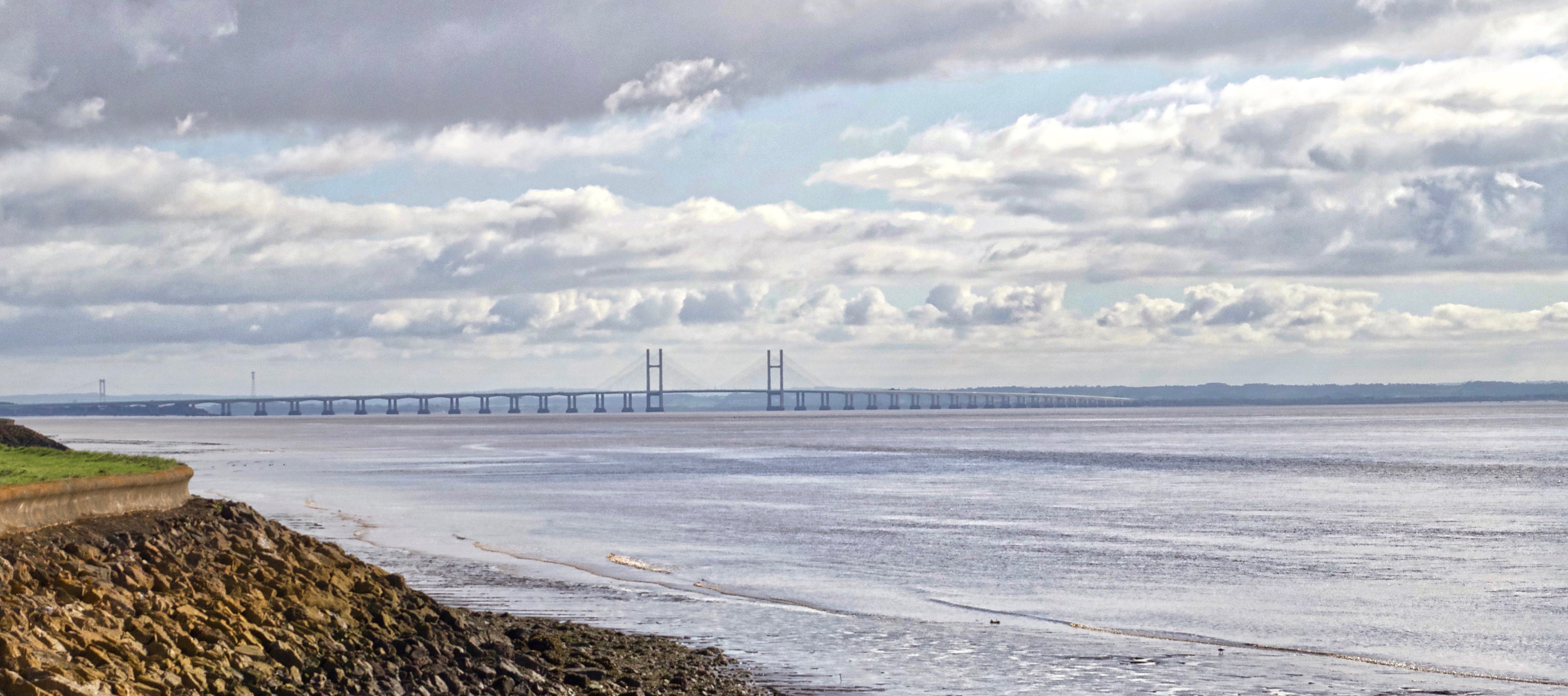 Severn Bridge from Redwick Coast 170402