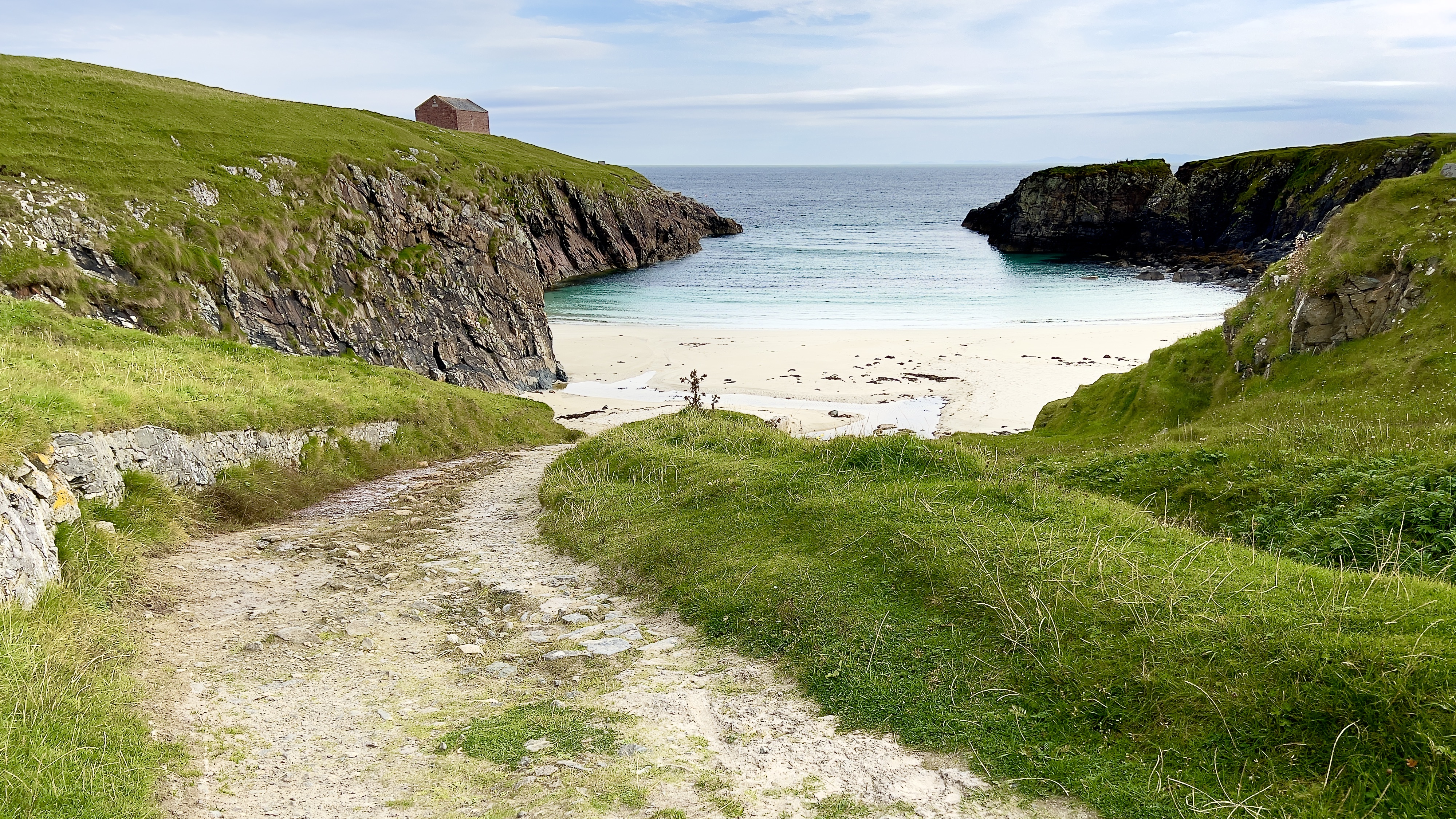 Port Stotch, a beautiful small beach harbour very near the lighthouse.