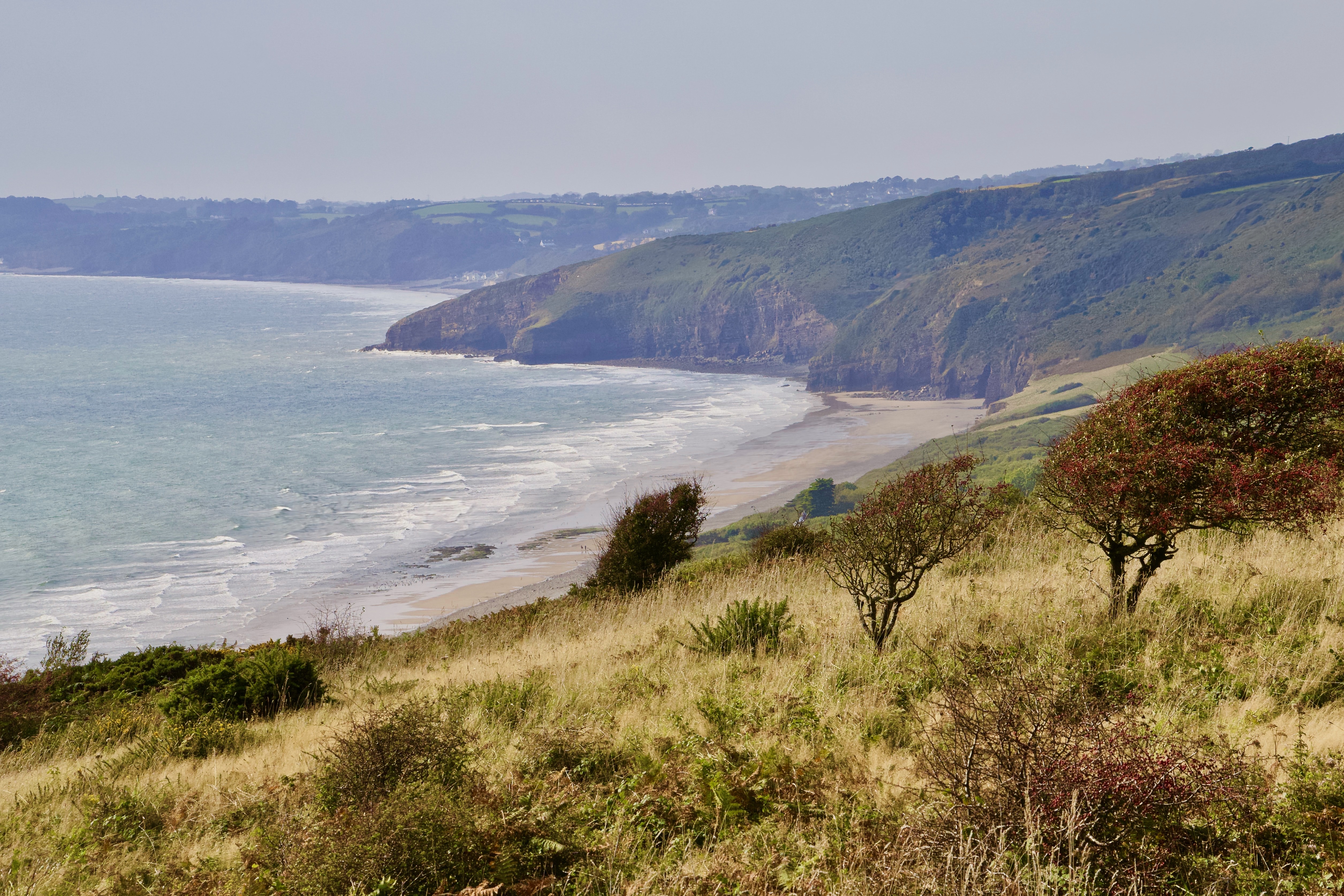 Marros Sands with Amroth in the distance.