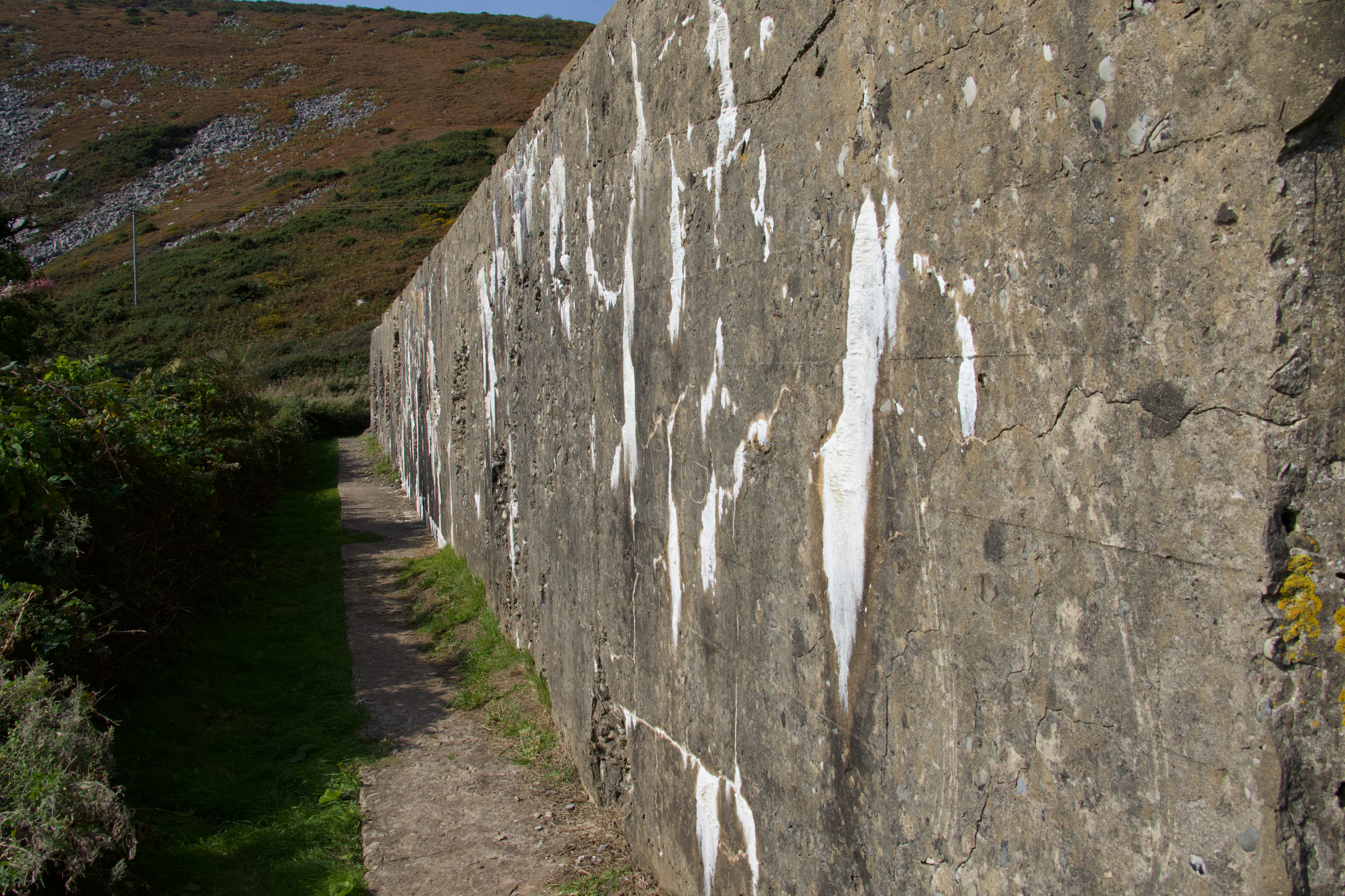 The WWII practice wall on the beach below Gilman Point.