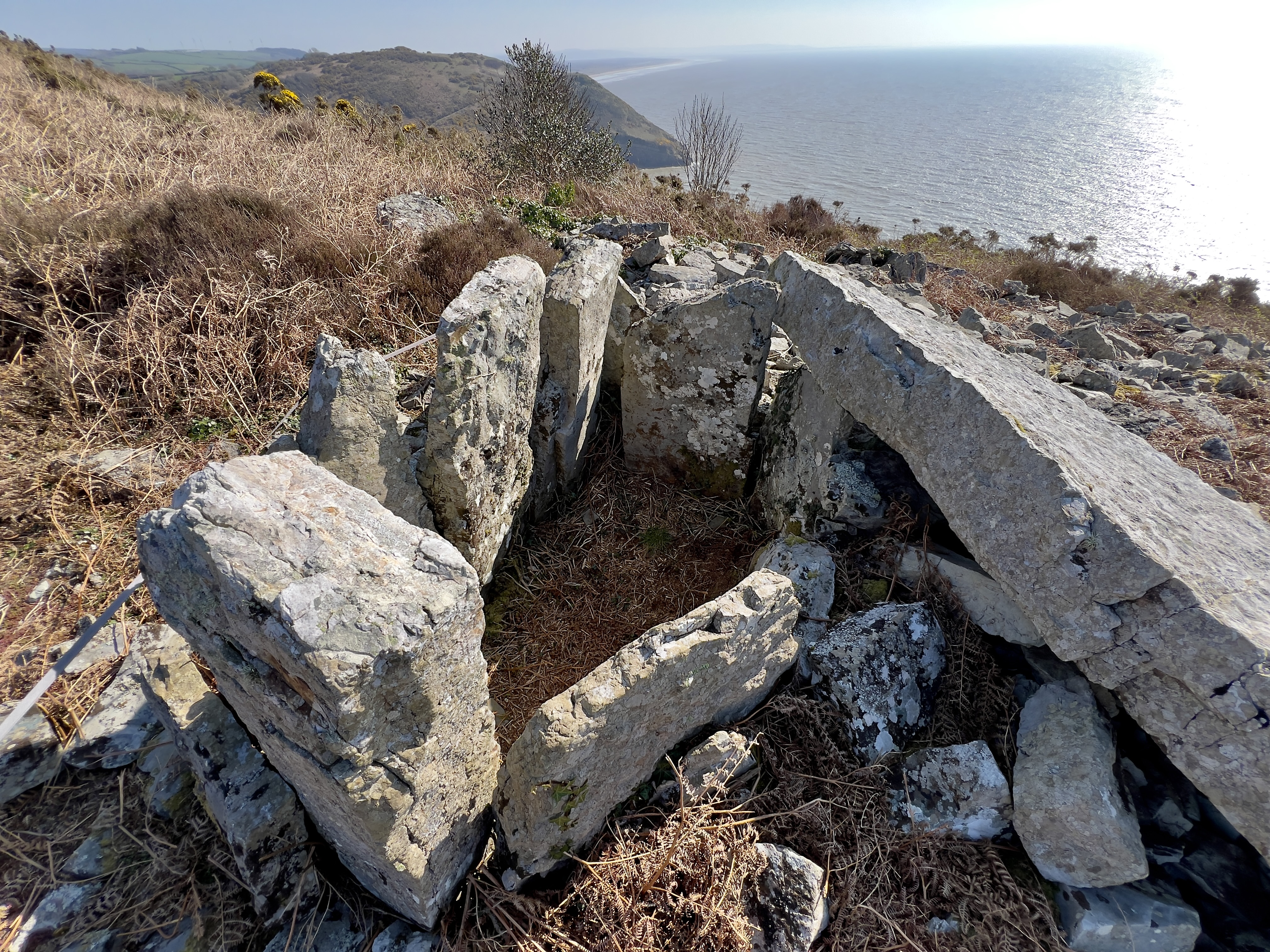 I’m confident this is the second tomb we found. You can clearly see the 9 orthostats in place and the large capstone.